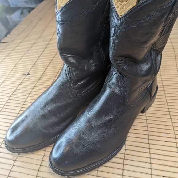 Ariat Heritage Roper Boots Men's 9 EE Western Black Rancher Cowboy Gently Worn. - Picture 3 of 11